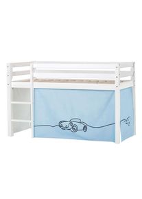 Hoppekids , Hochbett »ECO Dream, Kinderbett, Spielbett, Halbhohes Bett aus Massivholz«, inkl. Vorhang-Set Creator, Bettgröße & Matratze wählbar ,...