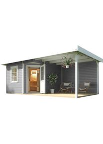 Weka , Saunahaus »Salo«, 7,5 kW-Ofen mit digitaler Steuerung , grau