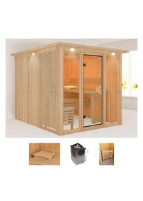 Welltime , Sauna »Artja«, naturbelassen, mit Ofen 9 kW integr. Steuerung , natur