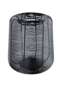 Casablanca by Gilde , Windlicht »Lucerno«, (1 St.), aus Metall, Ring-Design, inkl. Glaseinsatz , schwarz