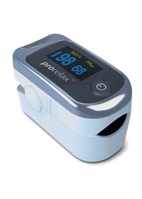 Prorelax , Pulsoximeter »12021«, Messung von Pulsfrequenz, Sauerstoffsättigung und Durchblutungsindex , weiß , [LED-DISPLAY] Das zweifarbige...