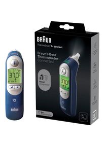 Braun , Fieberthermometer »ThermoScan 7+ connect Ohrthermometer IRT6575NWE«, Für alle Altersgruppen geeignet, einschließlich Neugeborene,...