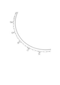 Firetti, Damen, Kette mit Anh&auml;nger &raquo;Schmuck Geschenk Silber 925 Halsschmuck Halskette Panzerkette&laquo; mit Zirkonia (synth.), silberfarben-kristallwei&szlig;, 