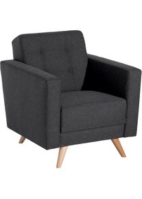 Max Winzer , Sessel »Julius, Loungesessel«, mit Knopfheftung , graphit