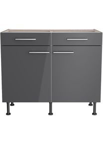 Optifit, Unterschrank &raquo;Klara&laquo; Breite 100 cm, anthrazit/wildeiche, Spanplatte, B/H/T: 100 cm x 87 cm x 58,4 cm, anthrazit/wildeiche