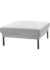 3C Candy, Hocker &raquo;Mallow&laquo; passend zur Polsterserie "Mallow" in Flachgewebe, silver, 100% Polyester, B/H/T: 90 cm x 43 cm x 90 cm, silver