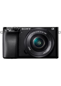 Sony , Kompaktkamera »Alpha 6100 APS-C«, 24,2 MP, Bluetooth , schwarz , TEILEN SIE IHRE AUFNAHMEN: Einfaches Übertragen auf Ihre Mobilgeräte über...