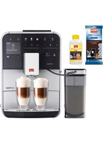 Melitta , Kaffeevollautomat »Barista TS Smart F850-102, schwarz«, 21 Kaffeerezepte & 8 Benutzerprofile, 2-Kammer Bohnenbehälter , silber/schwarz