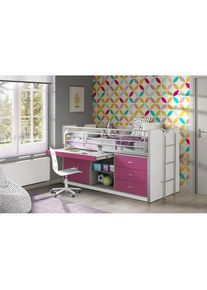 Vipack , Hochbett »Bonny, mit zeitloser Optik, super praktisch im Kinderzimmer«, (B/H/T ca. 207x116x96cm, Dekor Oberfläche, in verschieden Farben),...