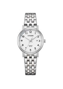 Citizen , Quarzuhr, Armbanduhr, Damenuhr, Edelstahlarmband, Datum , silberfarben , Klassische Armbanduhr für Damen