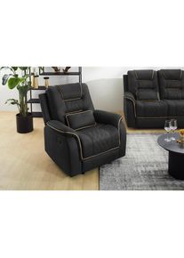 Jockenh&ouml;fer Jockenh&ouml;fer Gruppe, Sessel &raquo;Nevada, mit Liegefunktion&laquo; durch halbautomatische Relaxfunktion, TTFK-Polsterung, schwarz, Microfaser, schwarz