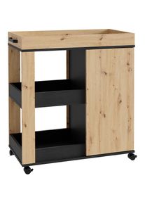 FORTE , Barschrank »Homebar«, Höhe ca. 88,5 cm , Artisan Eiche / Schwarz Eiche