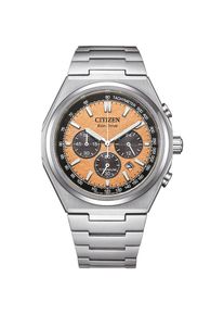 Citizen , Chronograph, Armbanduhr, Herren, Titan, Eco-Drive, Solar, Stoppfunktion, Saphirglas , titansilberfarben-orange , Ausdrucksstarker...