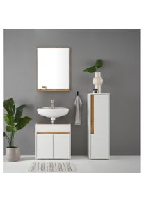 Inosign , Badmöbel-Set »CITY/ GIRON, Bad im zeitlosen Design, 3-teiliges Badezimmer«, (Set, 3 St.), Badschränke und Spiegel, in zwei Farben...