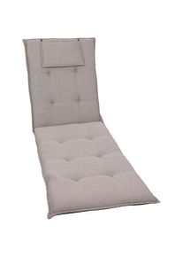 GO-DE , Liegenauflage Ma&szlig;e ca.: 60 cm x 190 cm x 7 cm , grau-taupe , Bezug: 100% Polyester