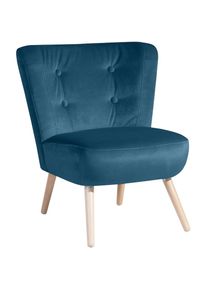 Max Winzer , Sessel »Nikki, Loungesessel, Retro und modern, mit geschwungener Rückenlehne«, Knopfheftung, weicher Samtvelours in aktuellen Farben...