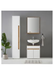 Inosign , Badmöbel-Set »CITY/ GIRON, Bad im zeitlosen Design, 3-teiliges Badezimmer«, (Set, 3 St.), Badschränke und Spiegel, in zwei Farben...
