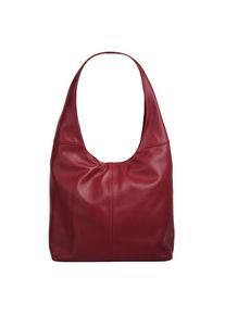 Pike Pik&eacute;, Damen, Shopper echt Leder, Made in Italy, rot, rot, L&auml;nge 30 cm x Breite 40 cm x Tiefe 11 cm