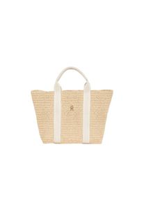 Tommy Hilfiger , Tragetasche »TH SPRING LOGO TOTE«, Damen Henkeltasche, Strandtasche, Shopper mit TH-Emblem , beige