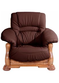 Max Winzer , Sessel »Texas, Loungesessel, Retro Klassiker, bequem, aufwendige Verarbeitung«, mit dekorativem Holzgestell aus Eiche, gefrästen...
