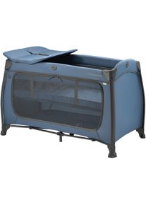 hauck , Baby-Reisebett »Play N Relax Center, dark blue«, inkl. Neugeboreneneinhang, Wickelmulde, Ausstieg, Räder , dark blue