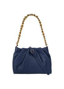 Samantha Look , Umhängetasche, echt Leder, Made in Italy , blau