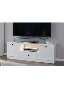 Home Affaire, Lowboard &raquo;&Ouml;rebro&laquo; Kommode, zeitloser Landhausstil, mit Vollauszug, Beleuchtung optional, wei&szlig;, wei&szlig;