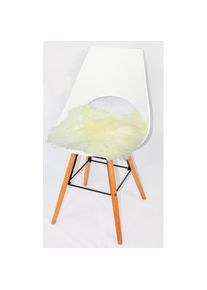 Heitmann Felle , Stuhlkissen »Lamm, Sitzauflage eckig«, 44x44 cm, echtes Lammfell, waschbar, auch als 2er oder 4er Set , weiß + unifarben-Felloptik...