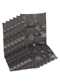 GO-DE , Sesselauflage &raquo;Amalfi&laquo; 118x48 cm , grau , Bezug Innen: 100% Polyester. Obermaterial: 50% Baumwolle, 50% Polyester. F&uuml;llung: 100% Polyurethan