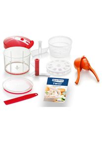 Genius , Zerkleinerer »Nicer Dicer Twist«, + Zitruspresse, 2 einstellbare Geschwindigkeitsstufen , rot