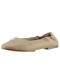 Tommy Hilfiger , Ballerina »TH ELEVATED ELASTIC BALLERINA«, Businessschuh, Halbschuh, Schlupfschuh mit TH-Schmuckelement , beige , 39 , 39 ,...