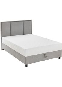 ATLANTIC HOME COLLECTION, Boxbett &raquo;ARLA&laquo; mit Taschen-Federkernmatratze und Bettkasten, hellgrau, Struktur flausch, hellgrau