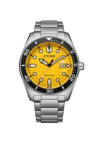 Citizen , Solaruhr, Armbanduhr, Herrenuhr, Edelstahlarmband, bis 10 bar wasserdicht , silberfarben-gelb , Trendstarke Solaruhr für Ihn