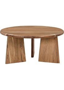 Sit, Couchtisch &raquo;ACACIA WAVE&laquo; mit ausgepr&auml;gter Maserung, Natur + Natur + Natur, Akazie massiv, B/H/T: 90 cm x 44 cm x 90 cm, Natur + Natur + Natur