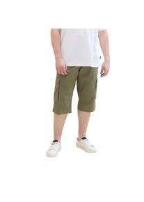 Tom Tailor PLUS , 3/4-Hose, mit Cargo-Taschen , olive geometric structure , N-Gr , 48 -N-Gr , 48 , Plus Overknee-Shorts von Tom Tailor Plus