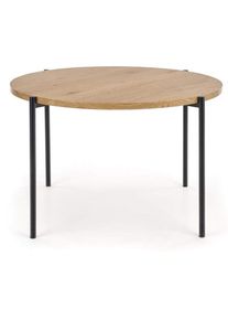Andas , Couchtisch »Vantaa«, Tischplatte aus massiver Eiche, generelle Maße (B/T/H): 60/60/45 cm , natur + schwarz + natur