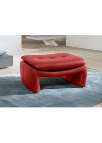 Places of Style, Hocker &raquo;Luna&laquo;, rot, NaturLEDER (echtes Rindsleder), B/H/T: 80 cm x 44 cm x 65 cm, rot