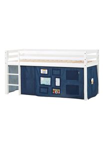 Hoppekids , Hochbett »ECO Dream, Kinderbett, Spielbett, Halbhohes Bett aus Massivholz«, inkl. Vorhang-Set Creator, Bettgröße & Matratze wählbar ,...