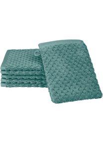 Ross , Waschhandschuh »Harmony«, (Packung, 6 St., 6 Waschhandschuhe 16 x 22 cm), 100 % Baumwolle, Hoch Tief Struktur, viele Farben , arktis , B/L:...