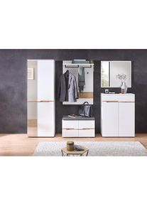 Innostyle , Garderoben-Set »Memphis Garderoben Set, 255x192x38cm (B/H/T)«, (5 St.) , weiß/Artisan Eiche