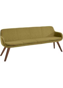 Musterring, Essbank &raquo;Tavia&laquo; Stativgestell Wildnussbaum massiv ge&ouml;lt, Breite 180, 200 oder 220 cm, kiwi + Wild-Nussbaum, 100% PES, B/H/T: 200 cm x 87 