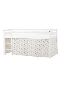 Hoppekids , Hochbett »ECO Dream, Kinderbett, Spielbett, Halbhohes Bett aus Massivholz«, inkl. Vorhang-Set Creator, Bettgröße & Matratze wählbar ,...