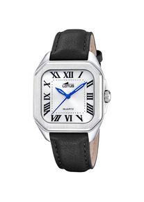 Lotus , Quarzuhr »Square«, Armbanduhr, Damenuhr, Lederarmband, analog , schwarz-silberfarben , Zeitlos schicke Armbanduhr für Damen