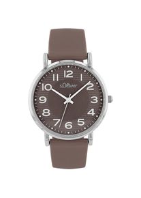 s.Oliver, Damen, Quarzuhr Armbanduhr, Damenuhr, analog, Silikonarmband, taupe, taupe, Zeitlos sch&ouml;ne Armbanduhr f&uuml;r Damen