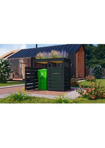 Karibu , Mülltonnenbox »Mülltonnenunterstand mit Hochbeet«, naturbelassen oder anthrazit , anthrazit
