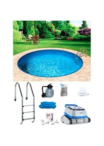 my POOL BWT , Rundpool »POWER«, (Komplett-Set, 7 tlg.), inkl. Poolroboter POWER ONE4ALL , weiß , Ø/B/H/L: 450 cm x Breite Höhe 150 cm x Länge