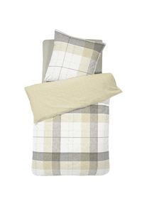 Damai , Wendebettwäsche »Colos«, mit großen Karos , offwhite , B/L: 155 cm x 220 cm
