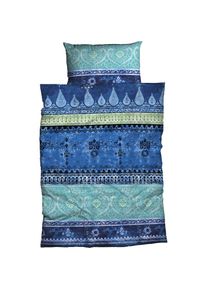 CASATEX , Bettwäsche »Indi«, romantisch, orientalisch, weich und gemütlich , waterblue , B/L: 135 cm x 200 cm