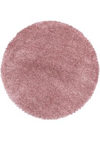 Ayyildiz Teppiche, Hochflor-Teppich &raquo;FLUFFY 3500&laquo; rund 50 mm H&ouml;he Langflor, Shaggy, uni, robust, auch rechteckig erh&auml;ltlich, Wohnzimmer, ros&eacute;, 