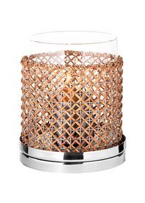 Fink , Windlicht »ADRIA«, (1 St.), aus Edelstahl, Glas und Schilfrohr , natur/silberfarben